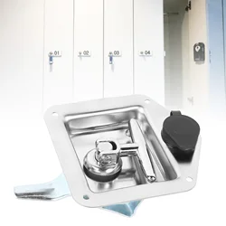 Stainless Steel Folding T Shape Handle Lock T Handle for Truck Trailer Engineering Vehicles T Shape Handle Lock for Truck
