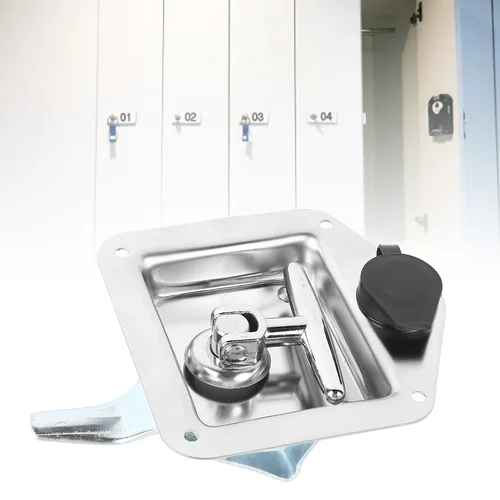 Cerradura de manija en forma de T plegable de acero inoxidable para camión, remolque, vehículos de ingeniería, bloqueo de manija en forma de T para camión