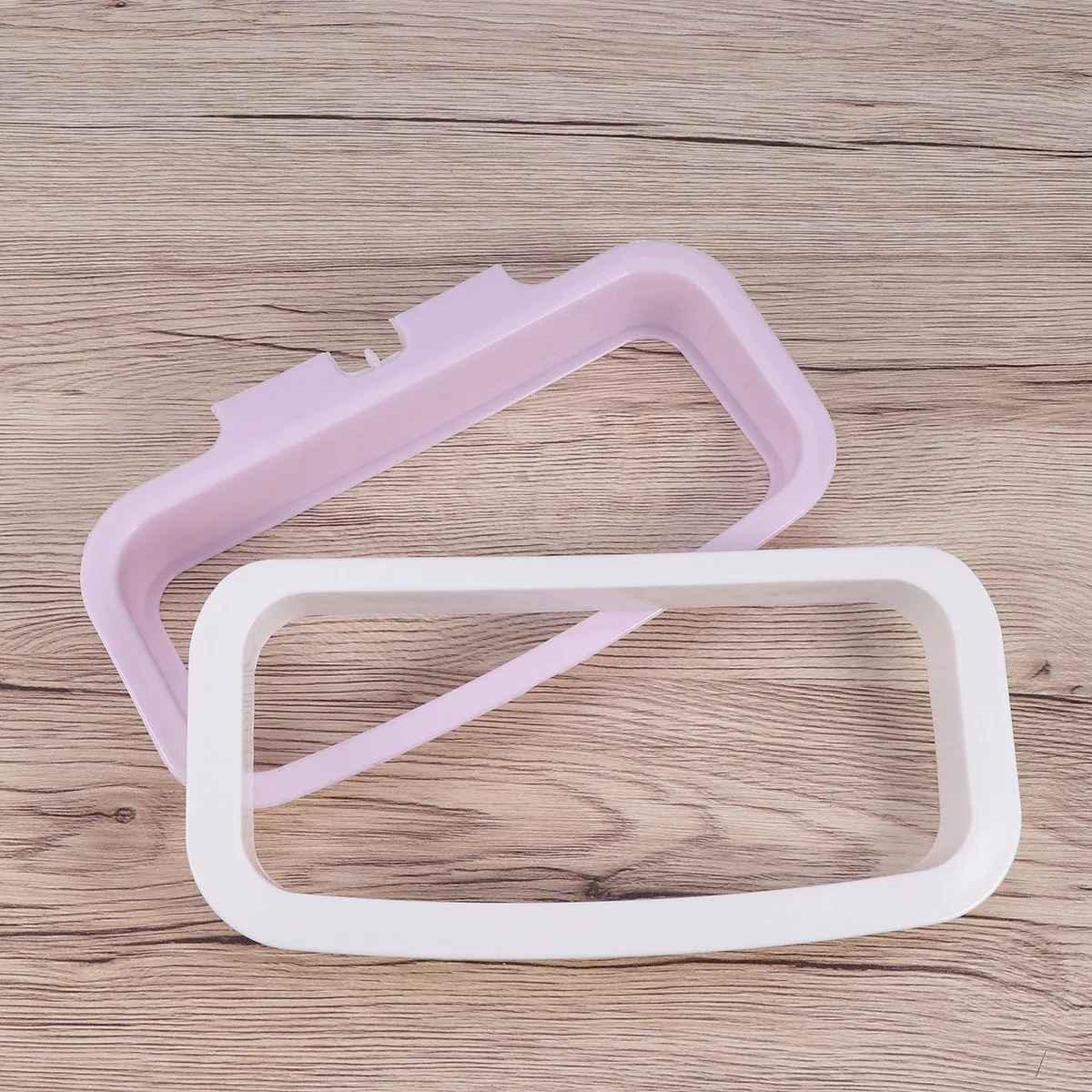 Garbage Bag Rack Purple Hanging Over Cabinet Door Plastic Bag Holder Kitchen Trash Storage Shelf Space Saving Design