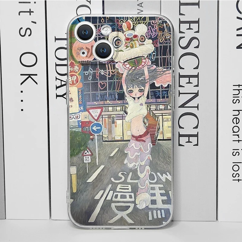 Aya Takano Japanese Phone Case for IPhone 16 Pro Max 15 14 13 12 11 PRO MAX Mini XS XR 7 8Plus Art Cartoon Aesthetic Cover Shell