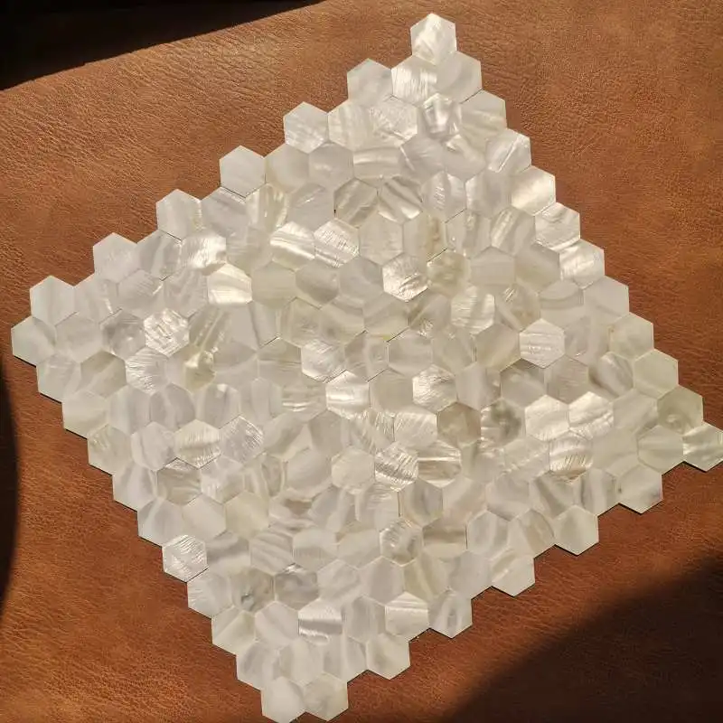 

Shell Mosaic Tile Natural White Mother of Pearl Wall Backsplash Bathroom Tiles fish scale sheet kitchen 917