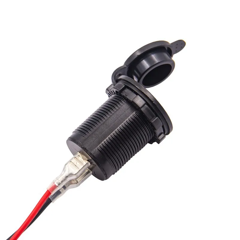 12V waterproof car cigarette lighter socket 60CM cable car boat motorcycle tractor power socket car accessories