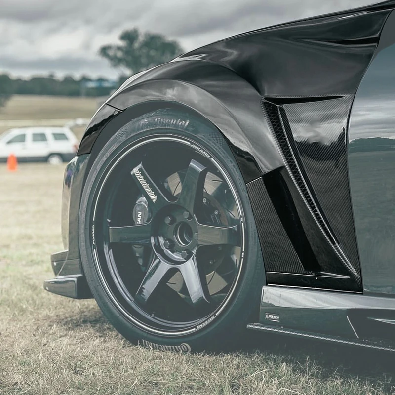 

suitable for Racing Car VAR Style Front Bumper Fender Flares for Nissan 370z 2009 Onwards