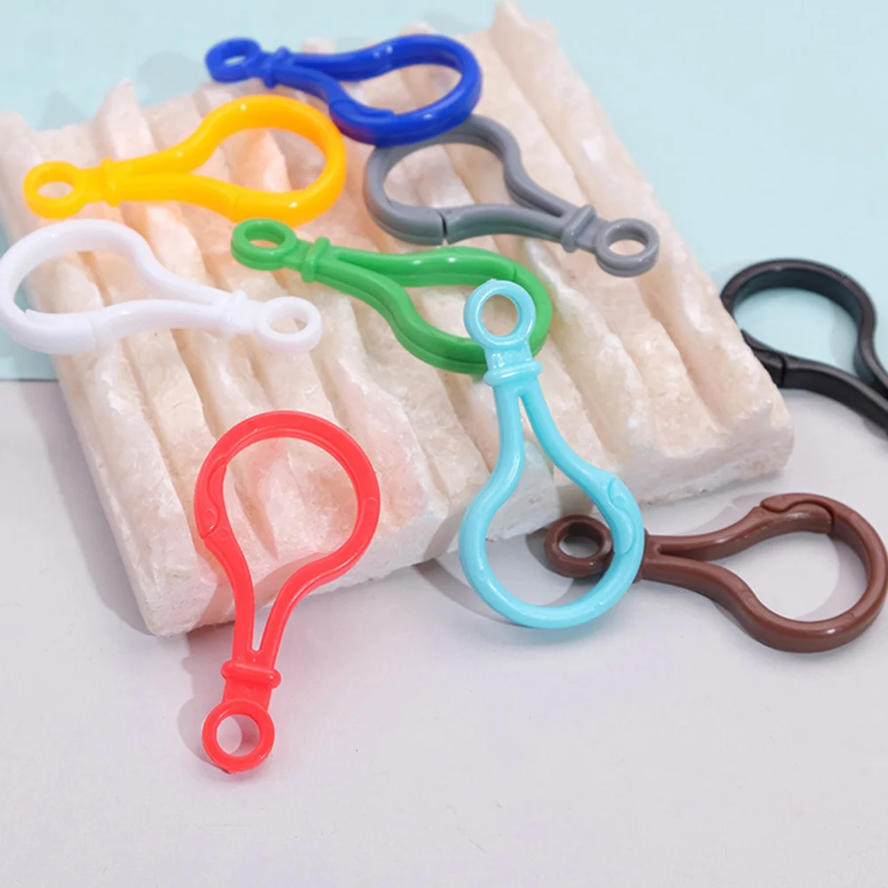 100 Pcs Color Light Bulb Buckle Key Chain Rings for Crafts Lobster Claw Clasps Keychains Pp
