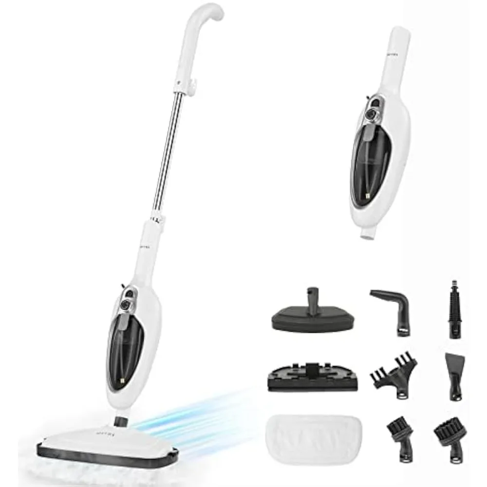 Steam Mop 10-in-1 Convenient Detachable Steam Cleaner, White Multifunctional Cleaning Machine Floor Steamer