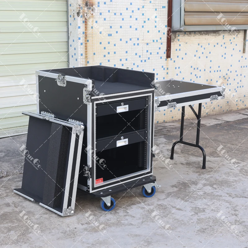

Custom Aluminum DJ Mixer Case Rack Case Amplifier Workstation Flight Case