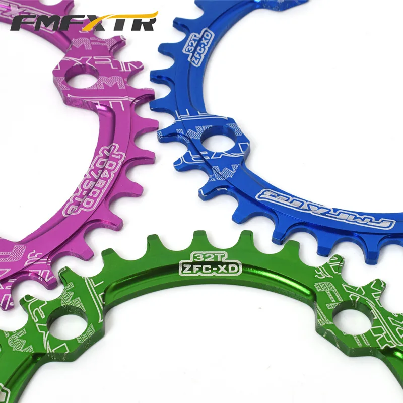 Mtb Bicycle Gear Disc 104BCD Round Chainrings 30/32/34/36/38/40/42T Aluminum Alloy Bike Crankset Chainwheel Wide Tooth