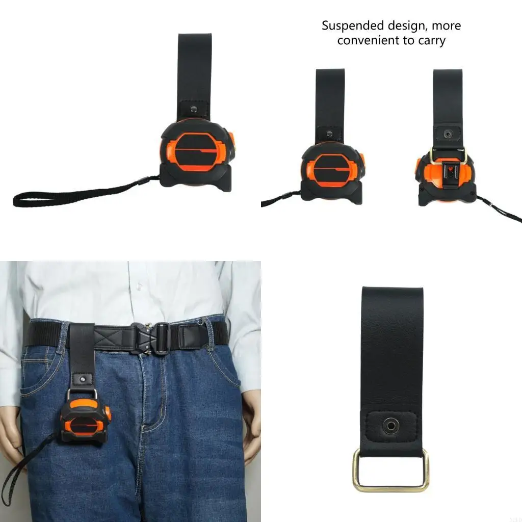 Stylish Thin Tape Measure Organizers Reinforced Thread Rivets Long Lasting Tool Storage Tape Measure Hook N2UD