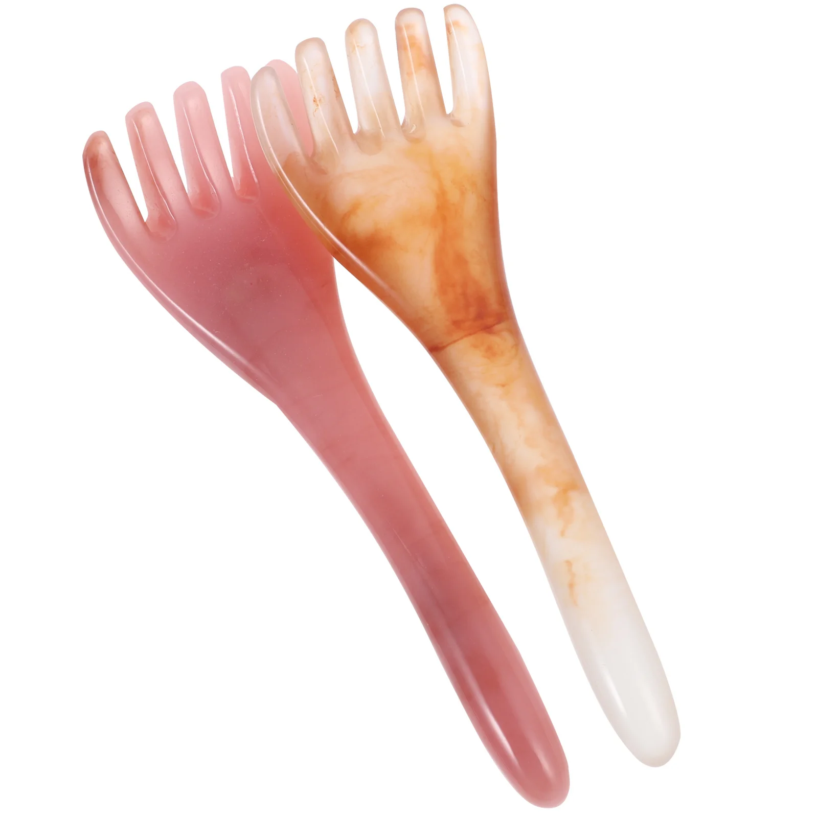 

2Pcs Head Scratcher Massager Whisk for Scalp Relief Portable Design Smooth Teeth Gift Scalp Massager Head Massage Tool