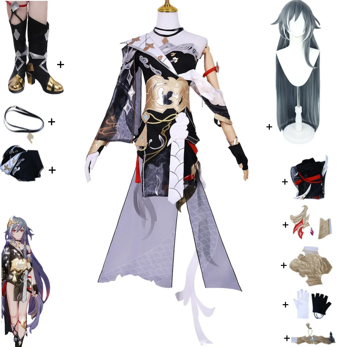 Anime Honkai Impact 3 Herrscher of Sentience Cosplay Costume Fu Hua Game Uniform Shorts Shoes Wig Woman Sexy Carnival Party Suit