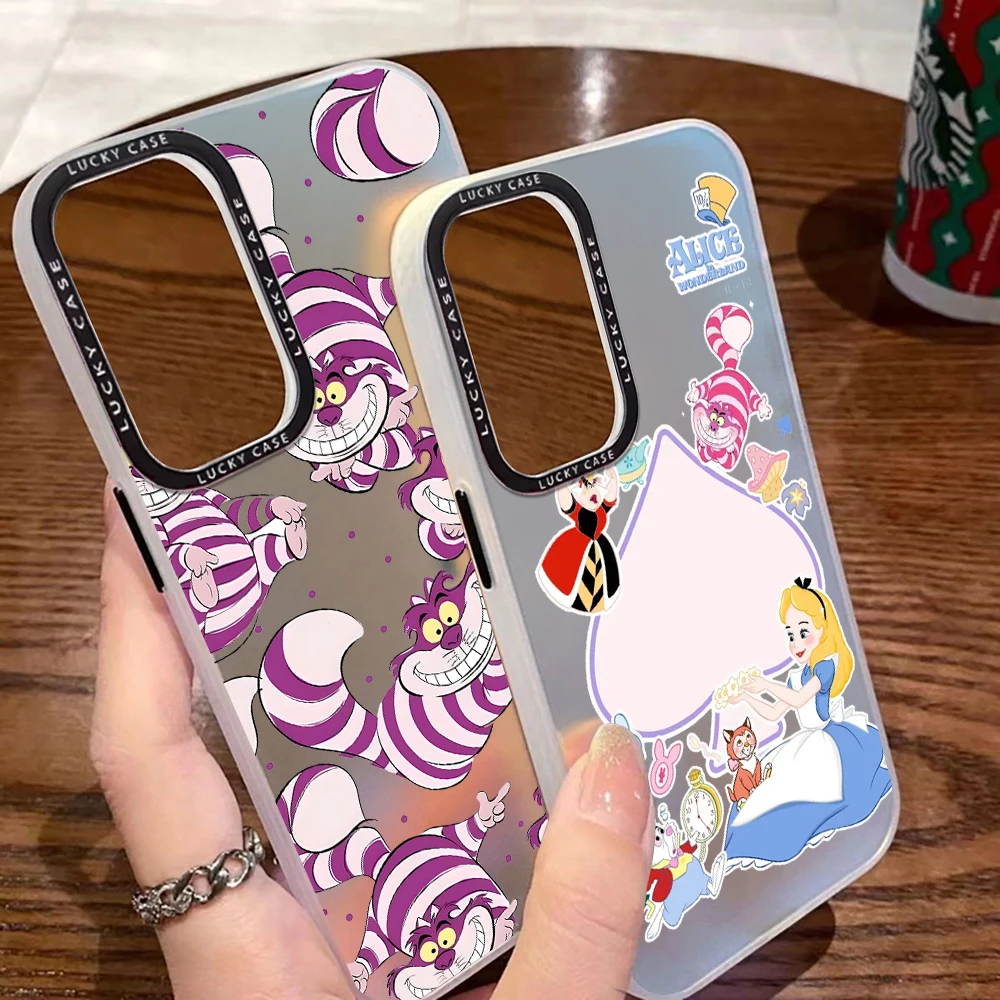 

Disney Alice in Wonderland Phone Case for Xiaomi Redmi 12C 10 10C 9 9A 9C 9T Note 12 11 10 8 Pro 5G Matte Gradient Luxury Cover