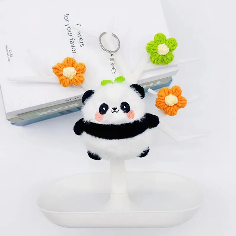 Cute Panda Plush Pendant Cartoon Plush Toy Doll Kawaii Panda Pendant Bag Doll Keychain Doll Schoolbag Pendant Couple Gifts