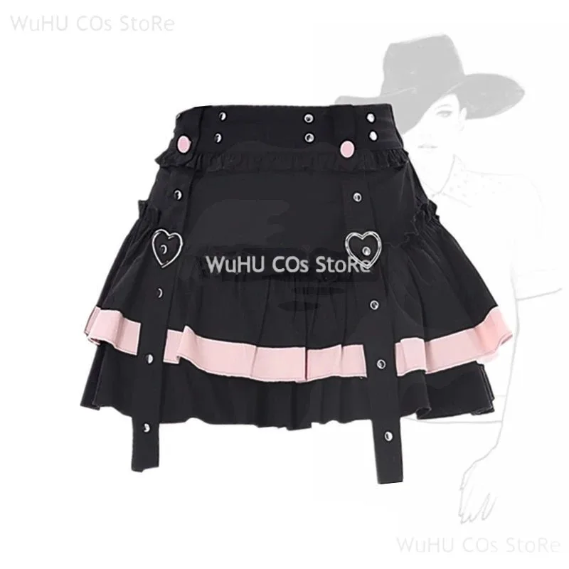 

a7d@Japanese Kawaii Mini Y2k Aesthetic Ruffled Gothic Faldas Cake Skirts Womens JK Jupe Sweet Patchwork Lolita Sexy High Waist L
