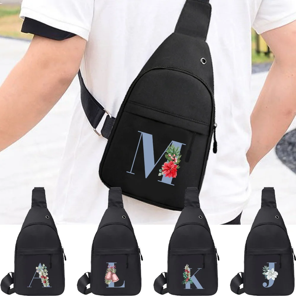 

2025 New Men Waterproof Phone Chest Bag Multi-functional Lightweight Shoulder Crossbody Bags Blue Series Large Capacity