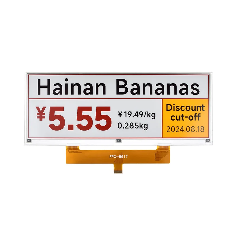 Waveshare 10.85inch e-Paper display (G), e-ink display, 1360x480, Red/Yellow/Black/White, SPI,for Raspberry Pi/Jetson Nano