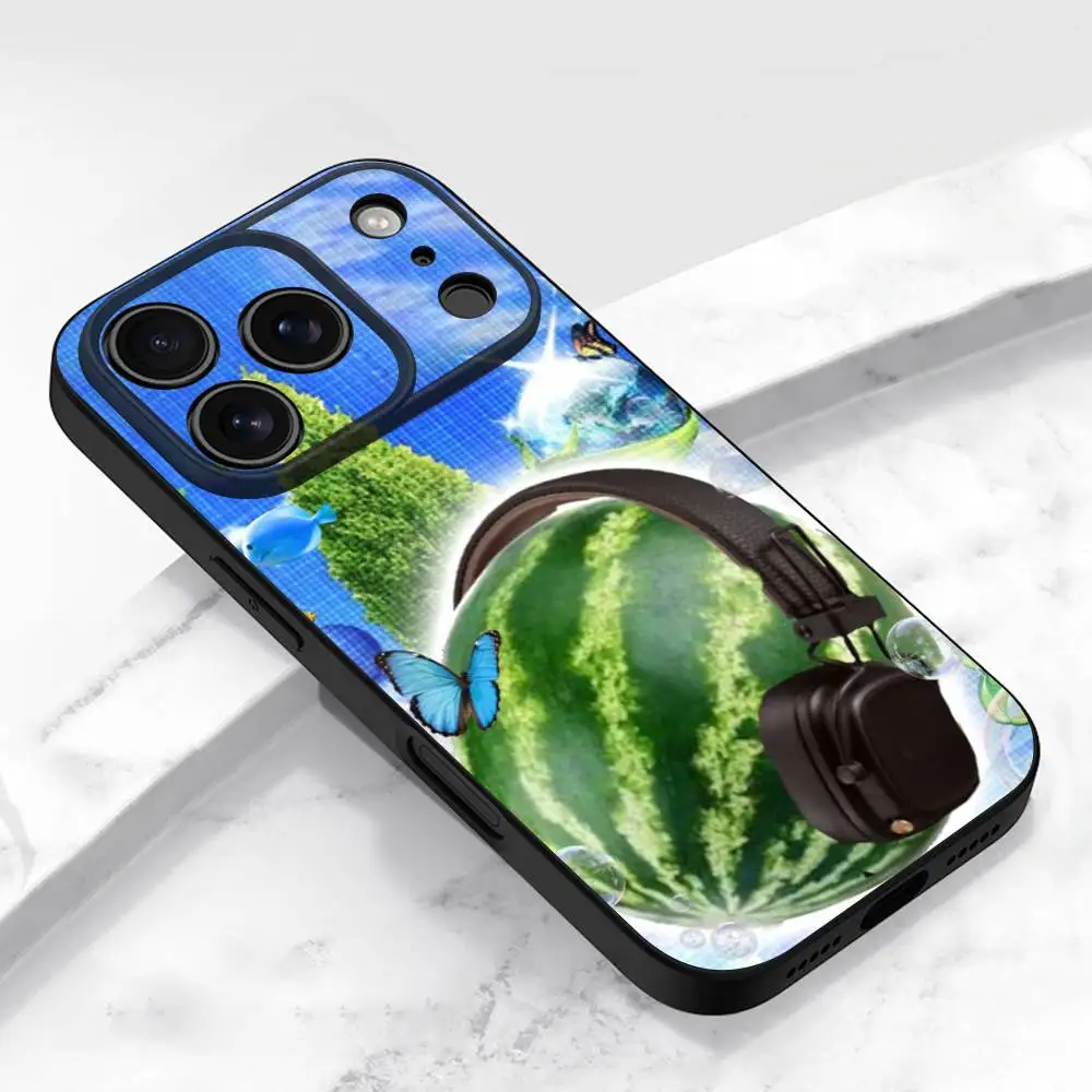 F-Frutiger Aero Fish Cat Phone Case For iPhone 14,16,12,13,15,11,17,Pro,Max,Plus,E,Air,Mini  Soft Cover