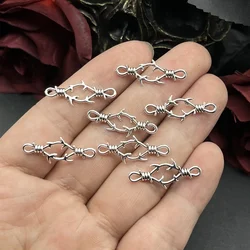 30pcs 26.5x11mm 3D Thorns Metal Connectors Charms Gothic Necklace Bracelet DIY Thorns Charms Jewelry Handicraft Making