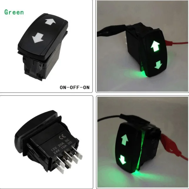 1 قطعة 24 فولت سيارة قارب نوع التبديل تعديل مع أسهم صعودا وهبوطا 8T ثلاث سرعات الذاتي قفل RND الضوء الأبيض إلى الأمام