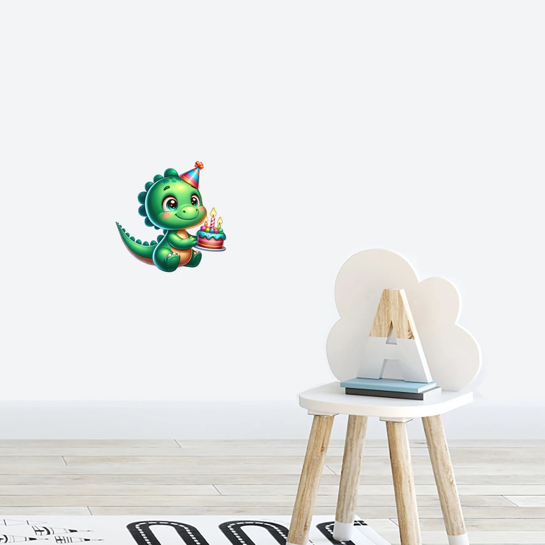 Three Ratels CD178 Celebrating birthdays dinosaur cartoon wall stickers for kid's places decoration  birthday party decals