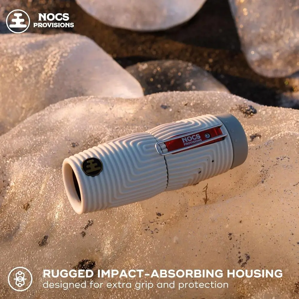 10x25 ED Waterproof Monocular - Rugged, Shock-Resistant, Fog-Proof for Birdwatching, Hunting, Travel in Bone Gray