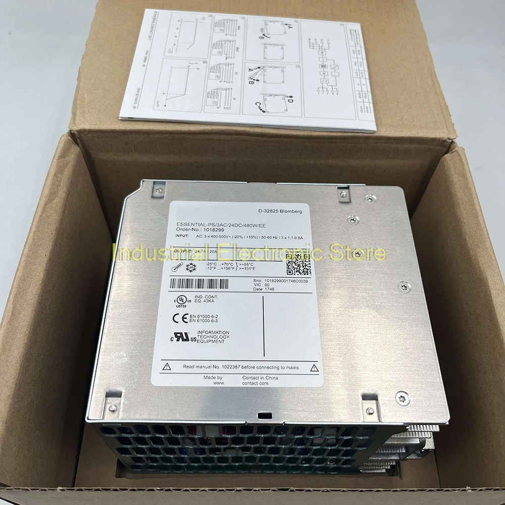 

ESSENTIAL-PS/3AC/24DC/480W/EE Power Supply 1018299