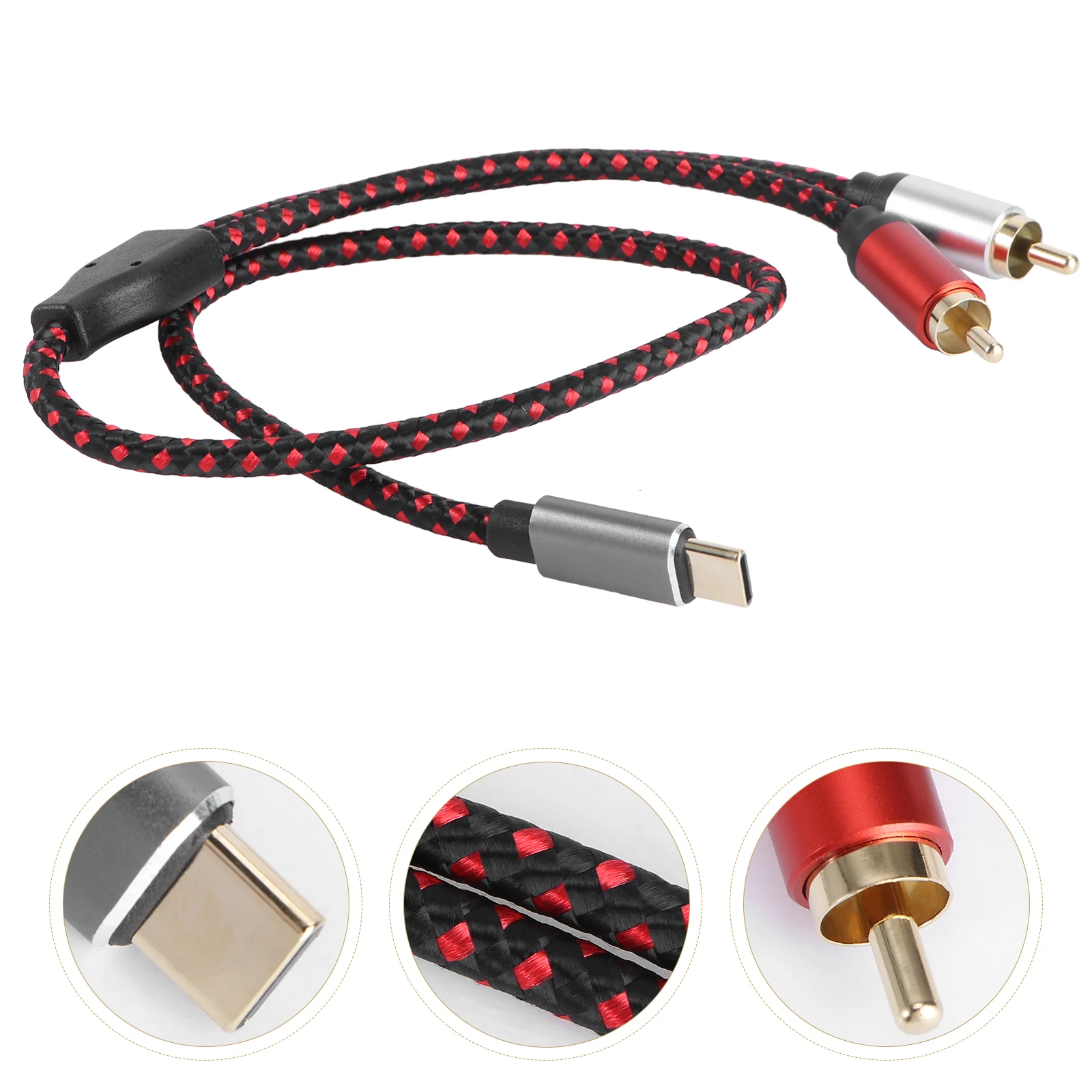

Type C To Audio Cable 2 Converter High Quality Adapter Splitter Charging Simultaneously Ultra Thick Wire Durable-Compatible
