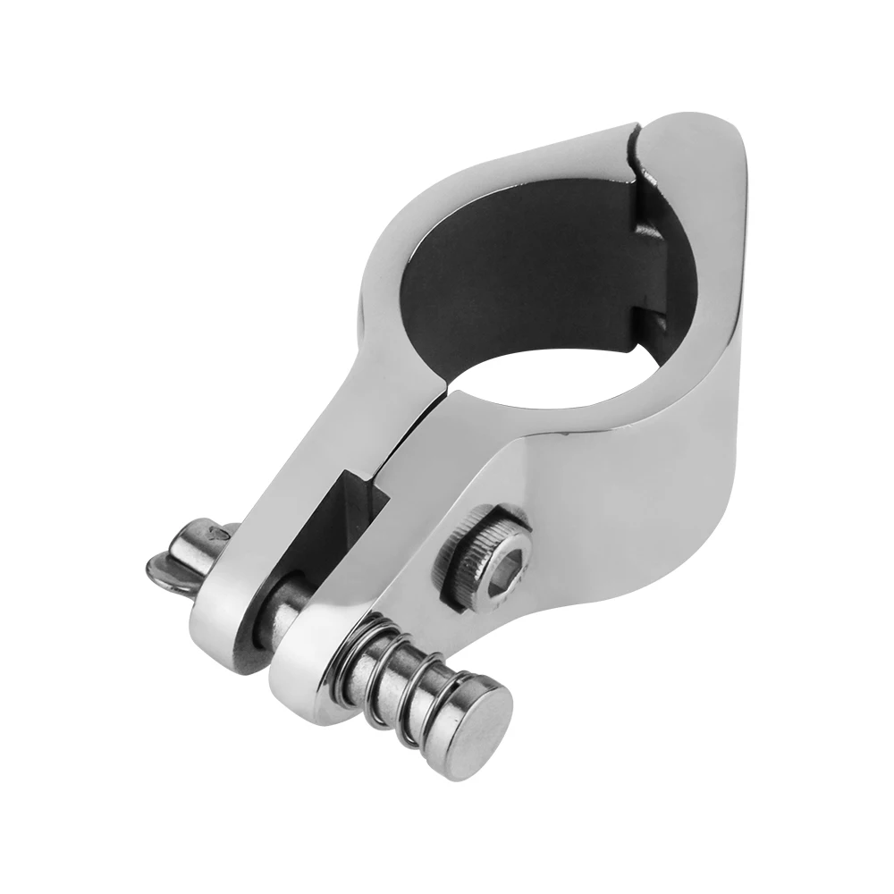 Abrazadera de tubo para barco de 22/25/30/32mm con mandíbula deslizante, accesorio superior Bimini, Hardware marino de acero inoxidable 316, riel de tubo para yate