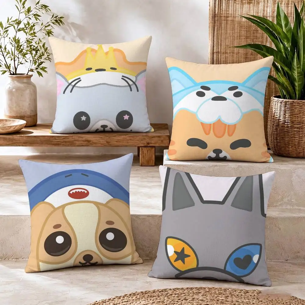 Cute M-Mascot GMMTV Square Double   Maple Design Cushion Cover Happy Autumn Harvest decor Holiday Decorati Pillow Cover