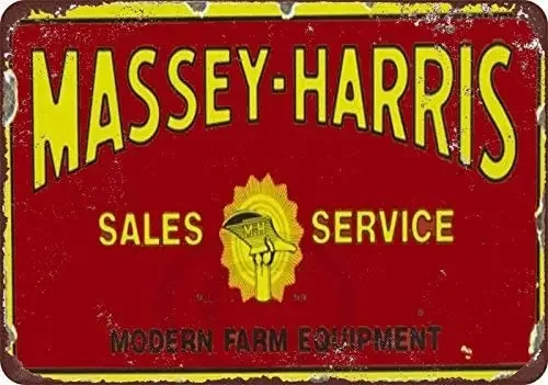 Massey Harris Sales & Service Vintage Look Reproduction Decorative Metal Tin Sign Post 16x12inch 40x30cm 12x8inch 20x30cm