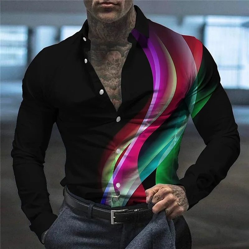 2024 new long-sleeved lapel shirt men's shirt fashion casual sports running fitness soft and comfortable spring and summer new
