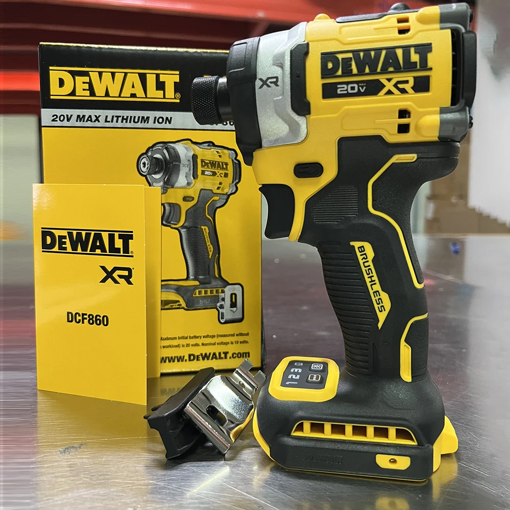 DEWALT-Driver de Impacto Sem Fio Recarregável, Furadeira Elétrica, Motor Brushless, Ferramentas Elétricas, DCF860N, 20V, 282NM, 3800RPM