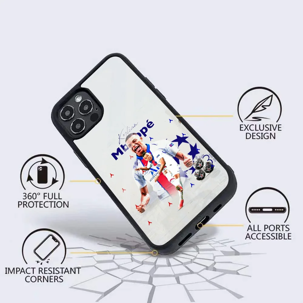 M-Mbappé Soccer star Phone Case For IPhone 15 14 13 Pro Max 11 12 Mini Alex Mirror For Magsafe Wireless Charging Cover