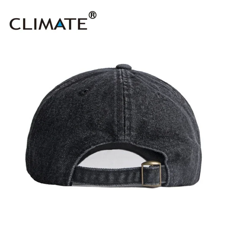 CLIMATE Men Denim Baseball Cap Hat Blank Dad Caps Men Cool Cap Casual Denim Jeans Wear Blank Cap  Cool Hat Caps for Men Dad