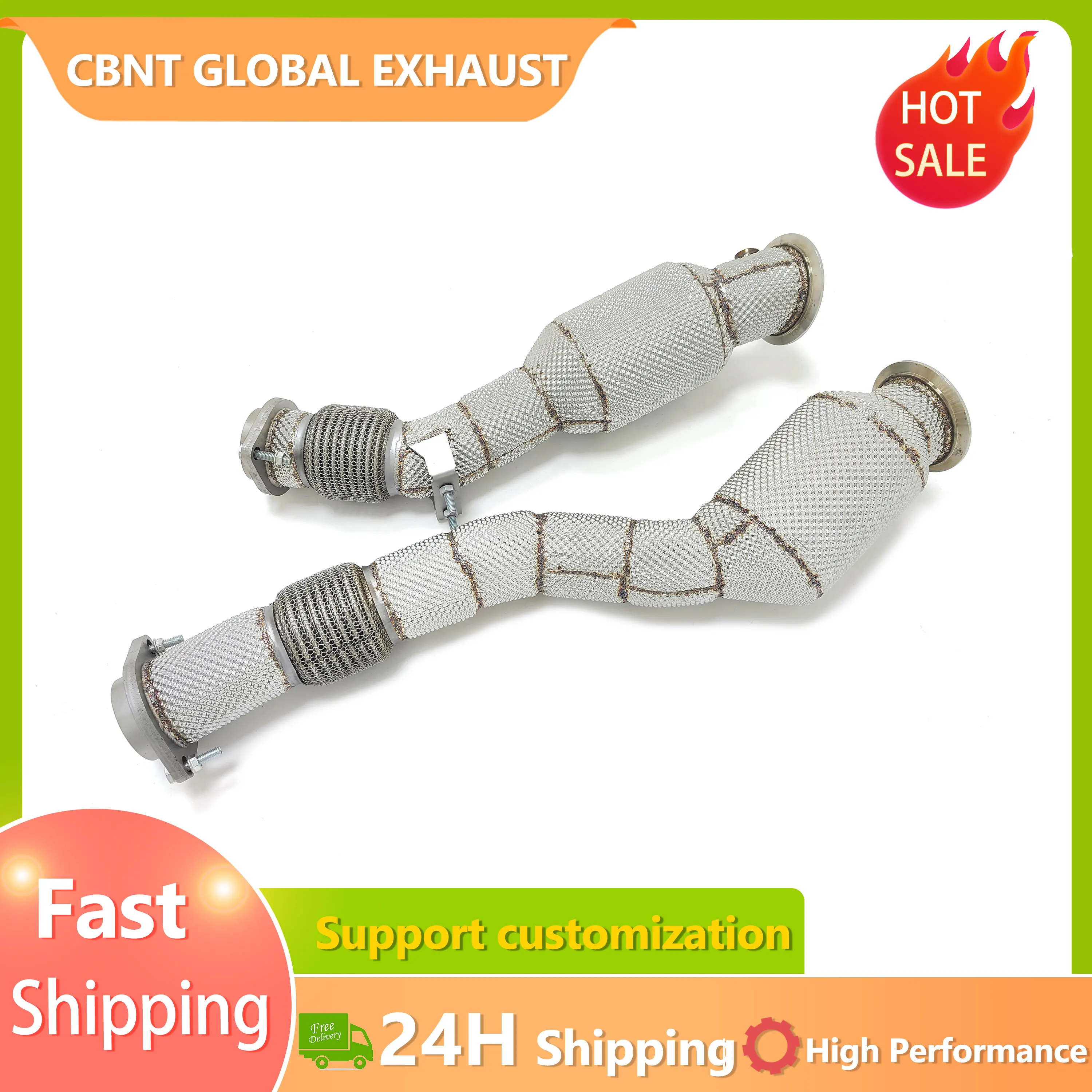 CBNT Bestseller X3m Auspuffrohr für BMW X3M F97 X4M F98 S58 3.0T Hochleistungs-Downpipe mit Drei-Wege-Katalysator