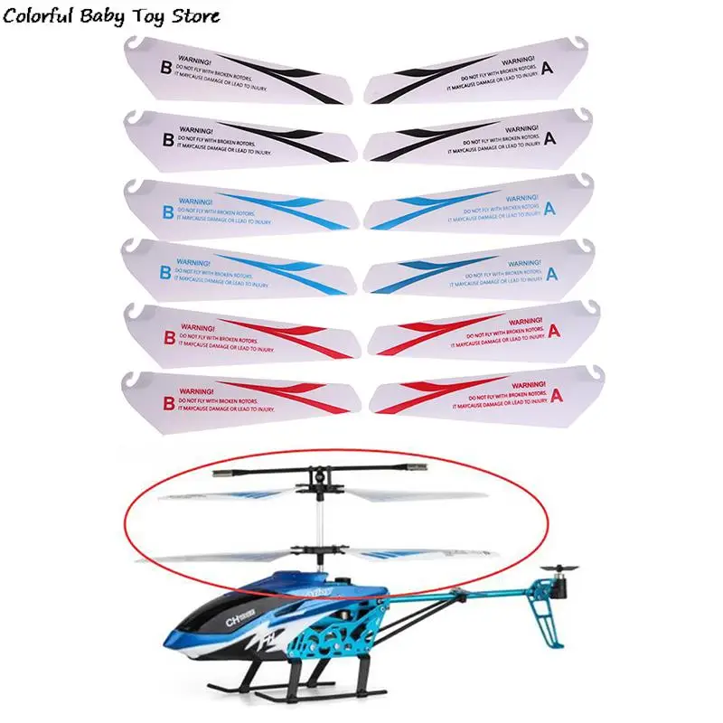 4pcs 7.2/9CM spare blades Fans Props for r/c mini helicopter rotor rc CH002 CH023 Drone Toys Spare Parts