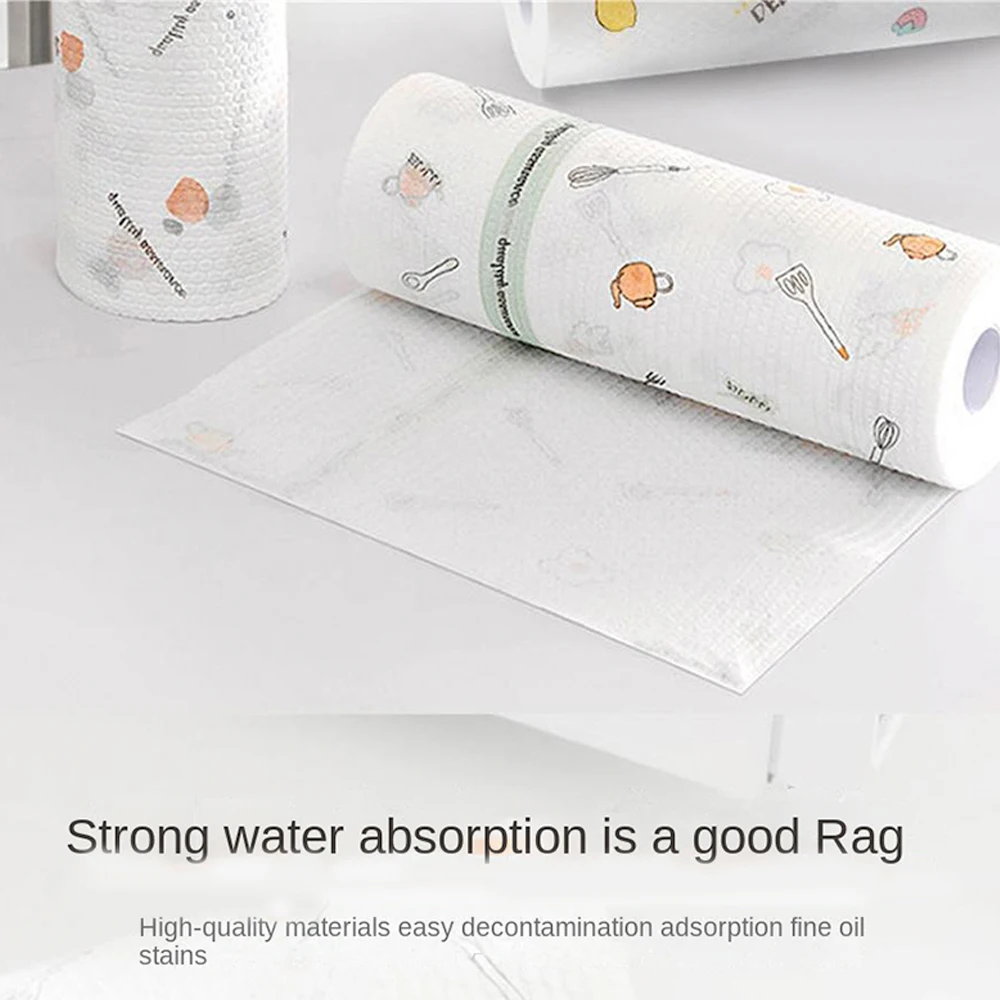 1/2PCS Kitchen Paper Towel Oil Absorbing Household Cleaning Tools Table Cleaning Cloth Wet And Polyester Kitchen Accessories