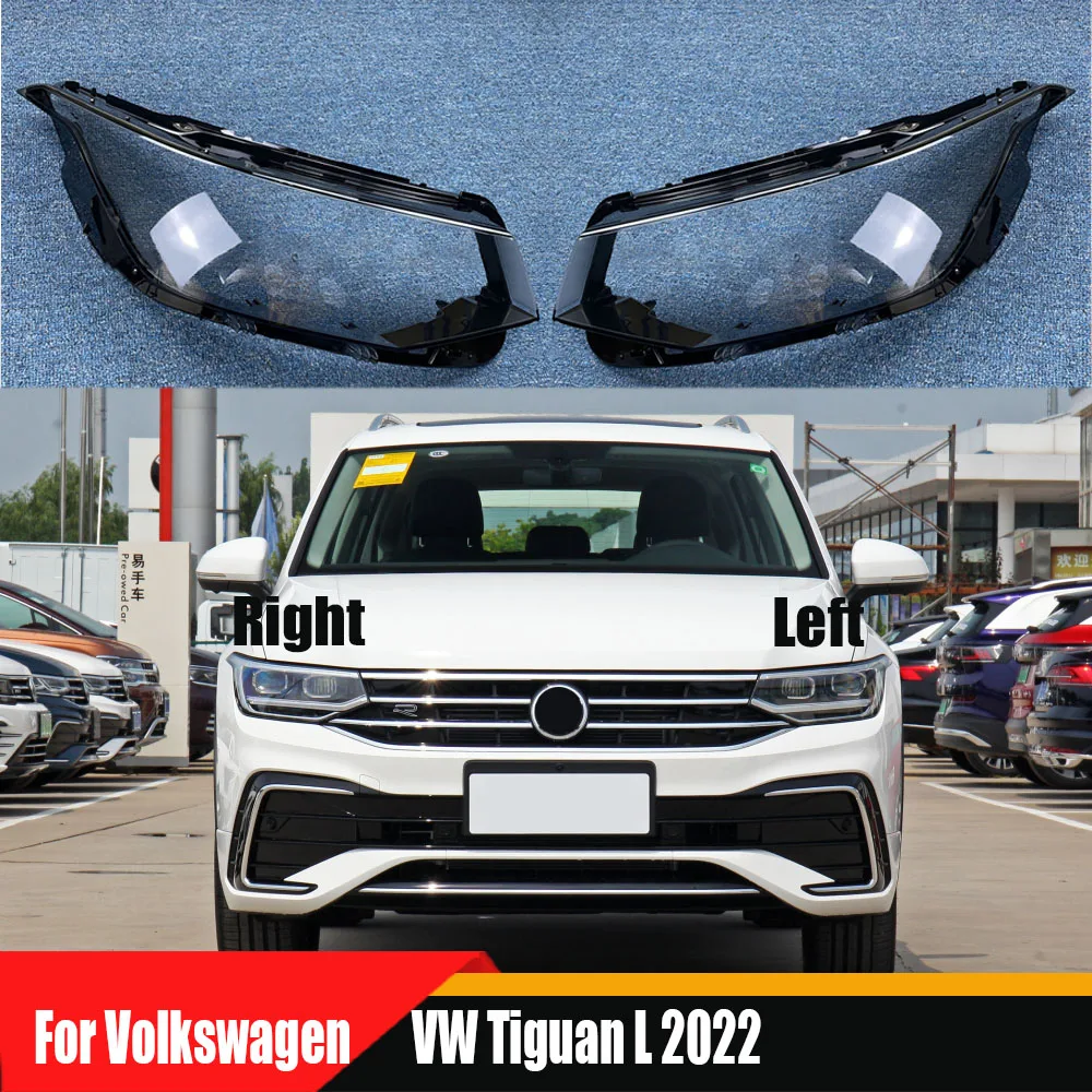 

For Volkswagen VW Tiguan L 2022 2023 Headlamp Cover Shade Transparent Lampshade Headlight Shell Plexiglass Replace Original Lens