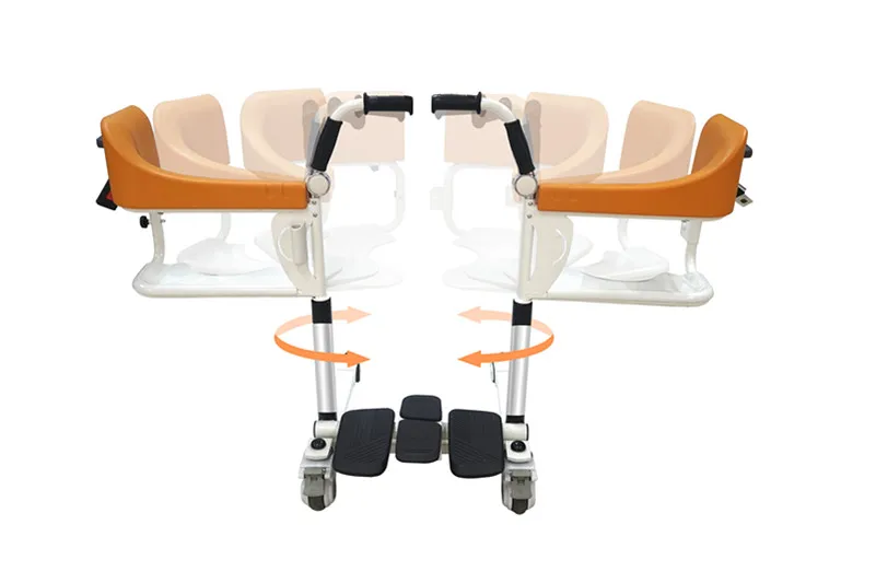 2025 Multifunction Folding Patient Transfer Commode Toilet Wheelchair With Wheel