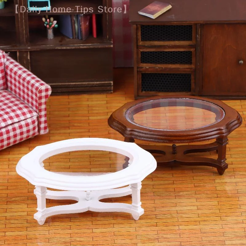 

1/12 Dollhouse Simulation Coffee Table Model Dollhouse Living Room Furniture Decoration Micro Scene Construction Props