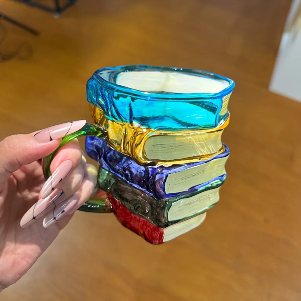 

Books Drinking Container Wear Resist Unique Handmade Drink Cup Multi-Purpose Novelty Water Mug for Beer Wine Juice Tea Coffee