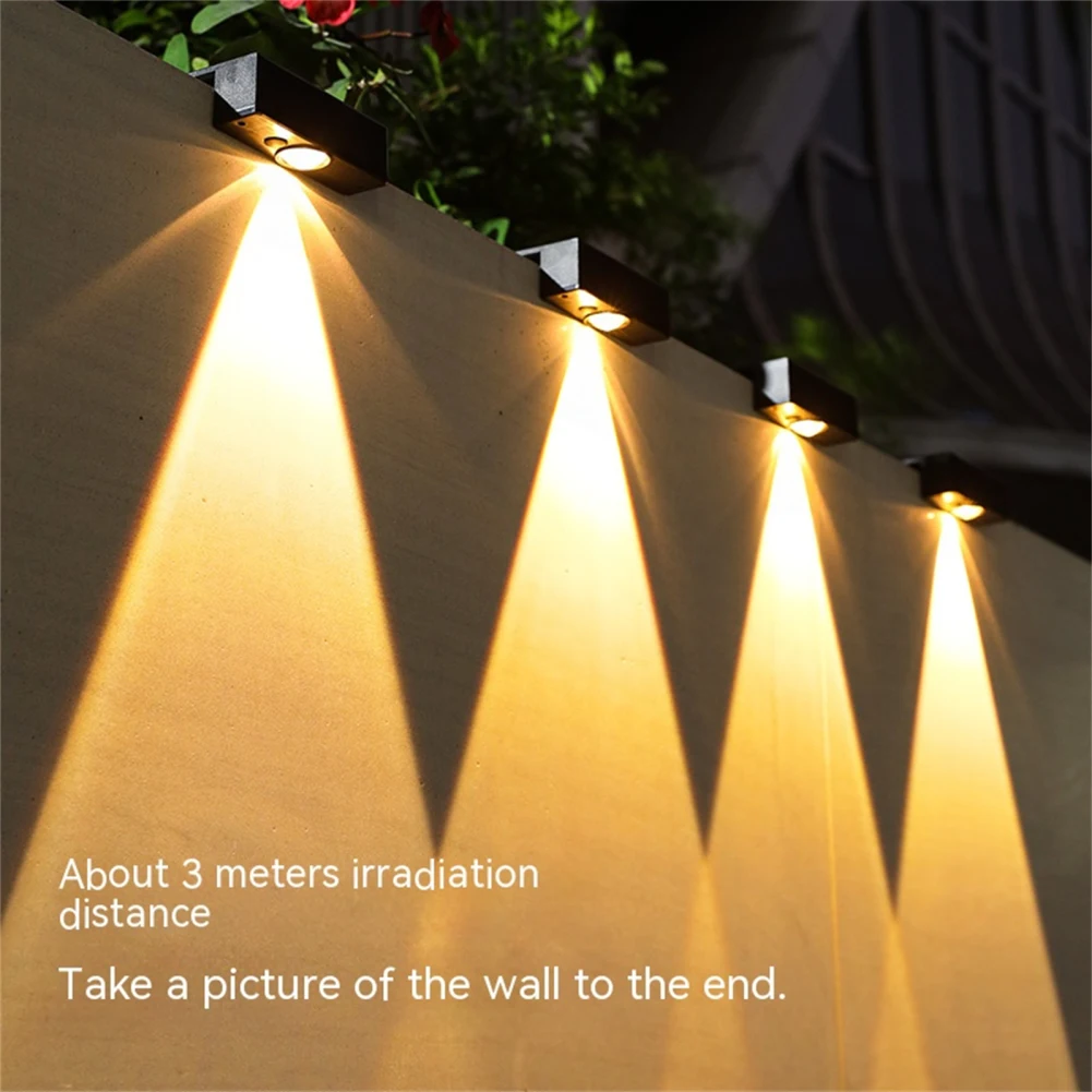 LED Outdoor Solar Garden Light Solar Powered Super Bright Waterproof Stairs Street Lighting Lamp For Step Fence Yard Patio Decor