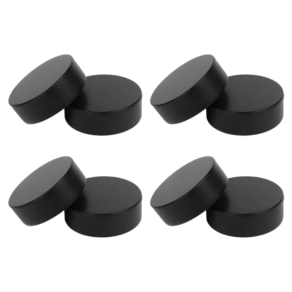 

8pcs Training Ice Pucks Black Durable High Wear Resistant Core Official Game Team Practice Drills Hockey Players Gear Bubble