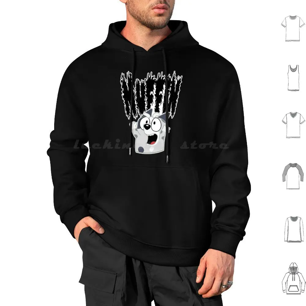 Deathcore Heeler Hoodie cotton Long Sleeve Muffin Heeler Australia Bingo Deathcore Death Metal Metalcore Metal Funny