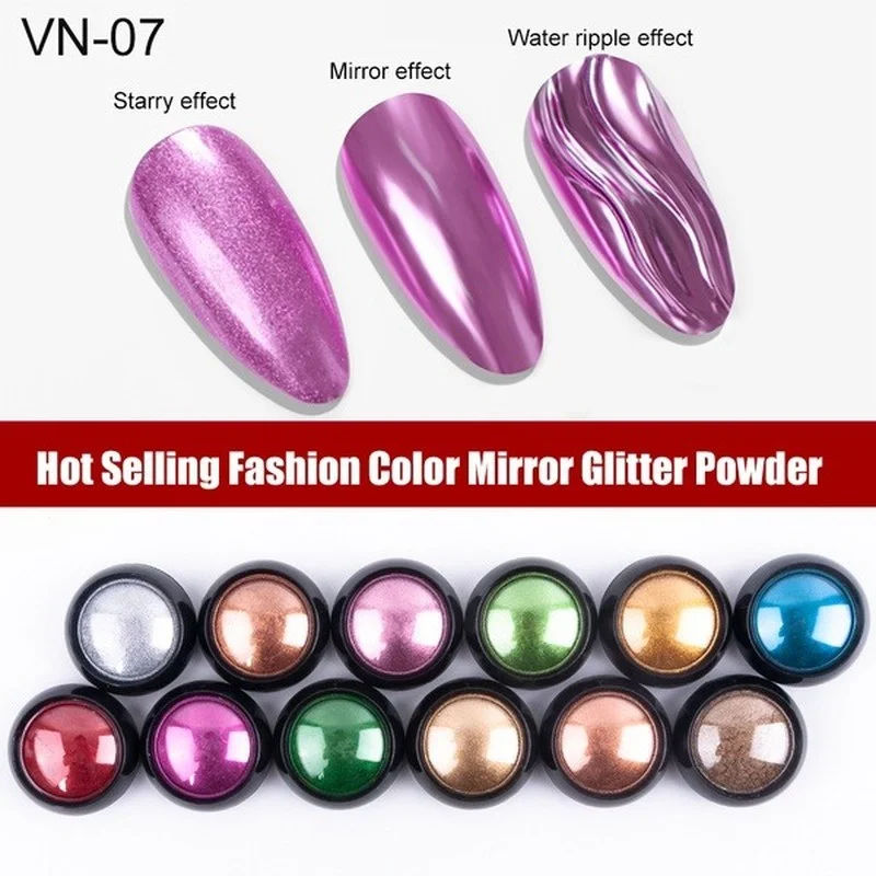 Nail Glitter Powder Magic Mirror Holographic Aurora Chrome Powder Decoration Accessories Design Salon Home DIY Nail Art Crafts