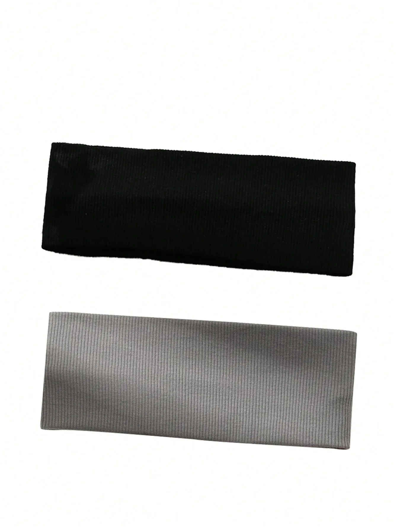 

6pcs Women's Solid Color Ribbed Fabric Headbands Set For Daily Casual Wear