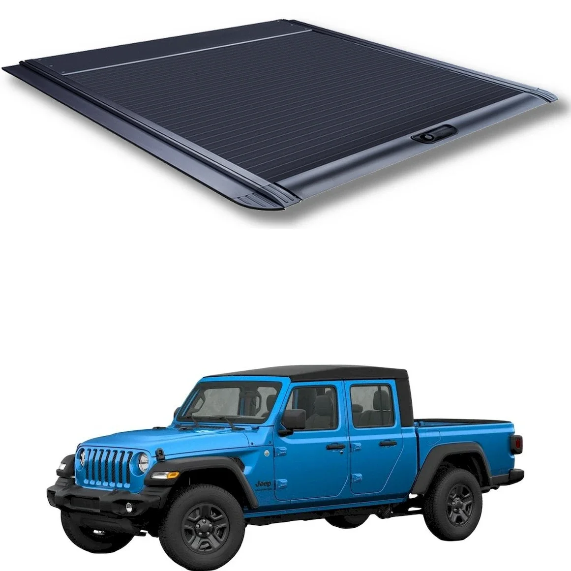 Hard top aluminium alloy retractable tonneau cover roller shutter lid truck pick up bed  For Jeep Gladiator double cab