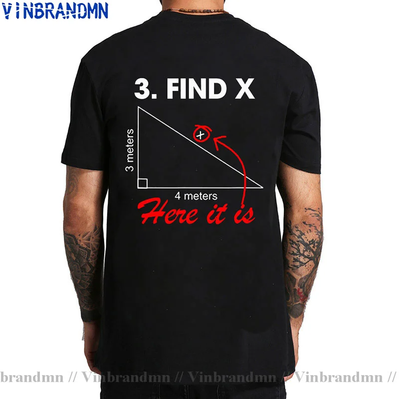 Camiseta divertida de matemáticas es fácil para hombre, camisa con mensaje "Find X Here It Is", camisa interesante de Equation Mathmatic, para profesor de matemáticas