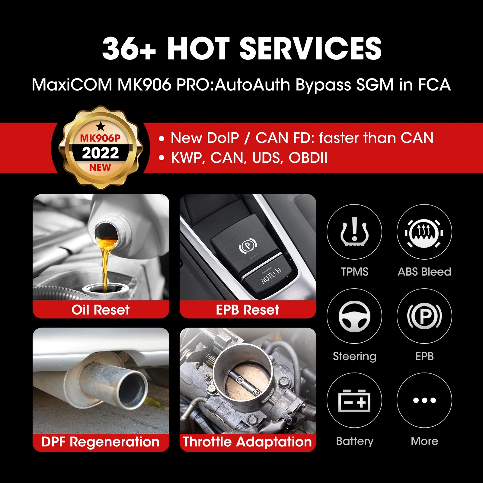 2026 Autel MaxiCOM MK906PRO MK906 Pro Diagnose-Scanner ECU-Codierung Diagnosewerkzeuge OBD2-Scanner Aktualisiertes MK906BT MS906 – Detail 4