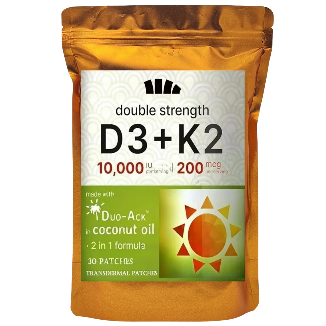 

Трансмические пластыри с витамином D3 и K2 поддерживают сильные кости, мышцы, впитывание кальция и иммунитет здоровья, 30 пластырей