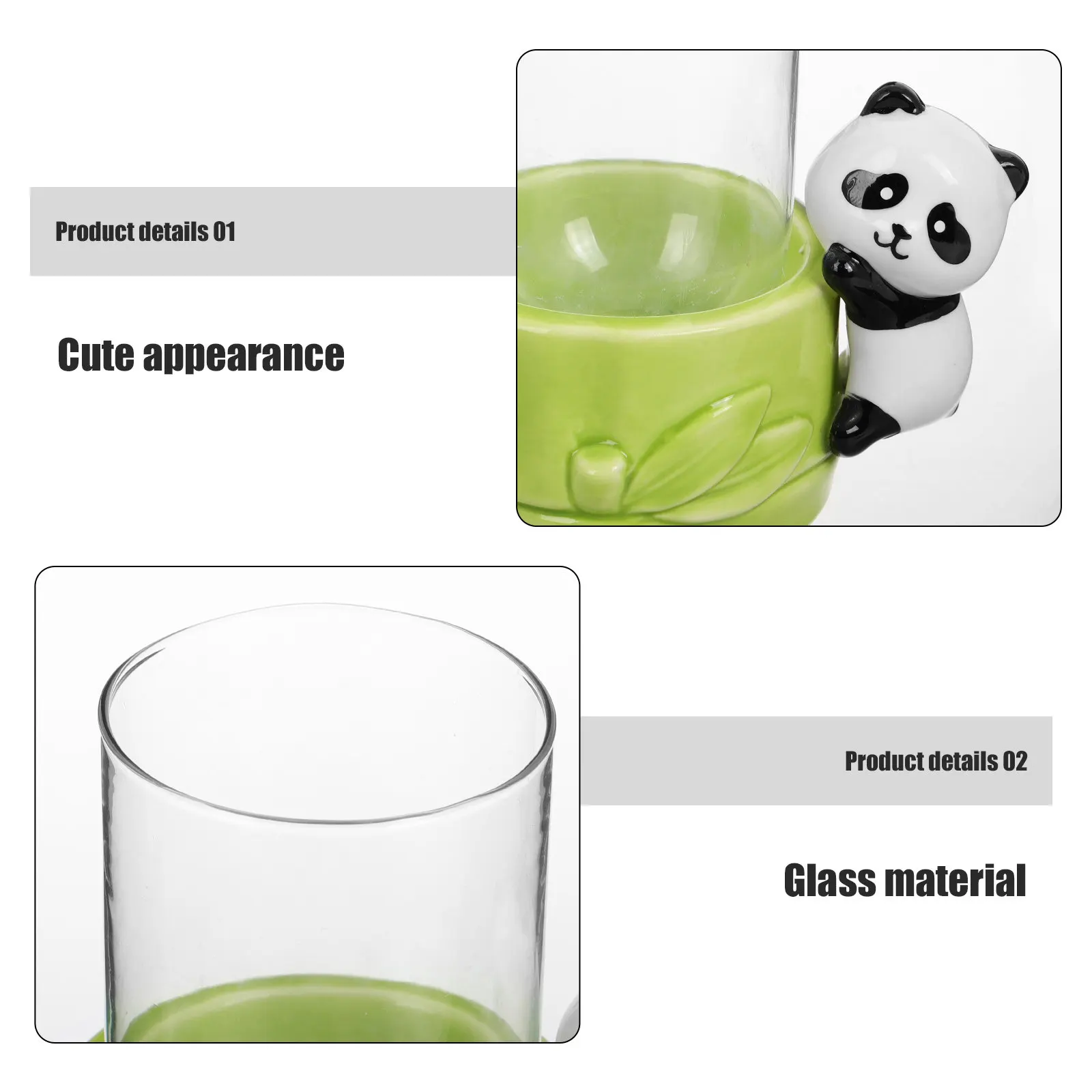 Panda Ceramic Hydroponic Vase Fresh Flower Display Water Plant Pot Indoor Table Decor Planter Container Propagation